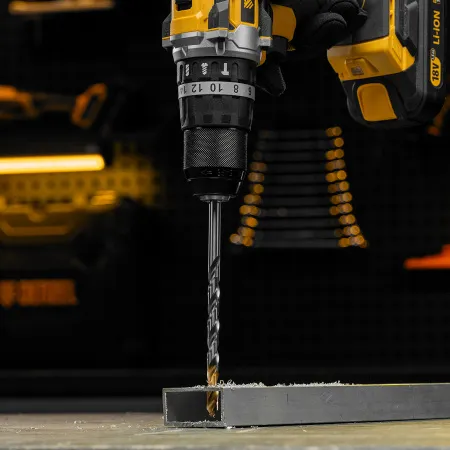 Сверло спиральное по металлу DENZEL 8 х 165 мм, Р6М5, Golden Tip, удлиненное