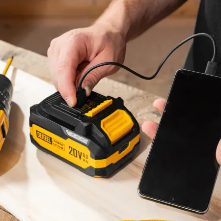 Батарея аккумуляторная DENZEL BH-20-6.0, Li-Ion, USB, 20 В, 6,0 Ач