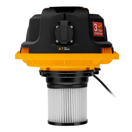 Пылесос строительный DENZEL RVC30, 1400 Вт, бак 30 л, шланг 3 м, розетка с автосинхр.