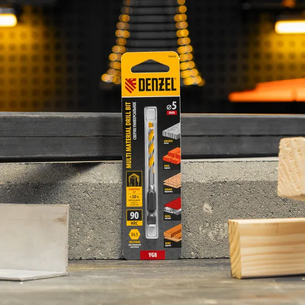 Сверло универсальное DENZEL, Multi cut, 5 мм