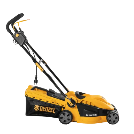 Газонокосилка электрическая DENZEL GM-1200, 1200 Вт, ширина 32 см, 3 уровня, 25 л