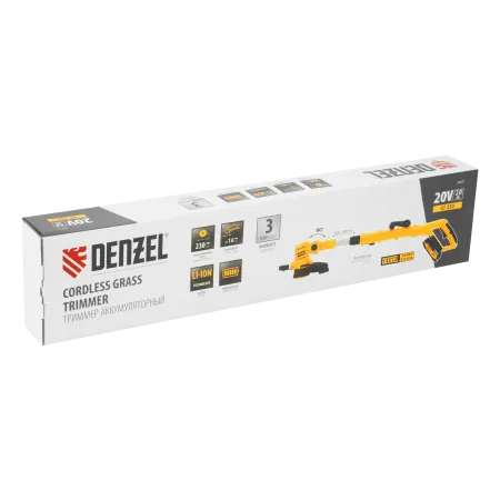 Триммер аккумуляторный DENZEL GT-230, 230 мм, Li-Ion, 20 В
