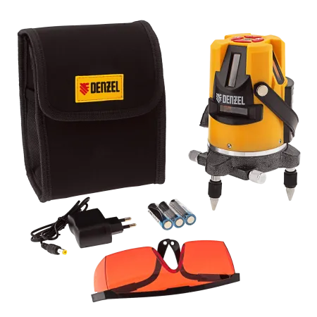 Лазерный уровень DENZEL LX3, 10 м, ± 0.3 мм/1 м, 635 нм, резьба 5/8 дюйм