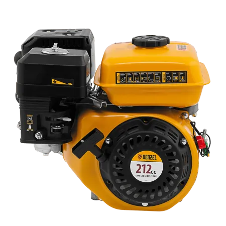 Двигатель бензиновый RX-17K, 7 л.с., 212 см3, горизонтальный вал шпонка 19 мм Denzel