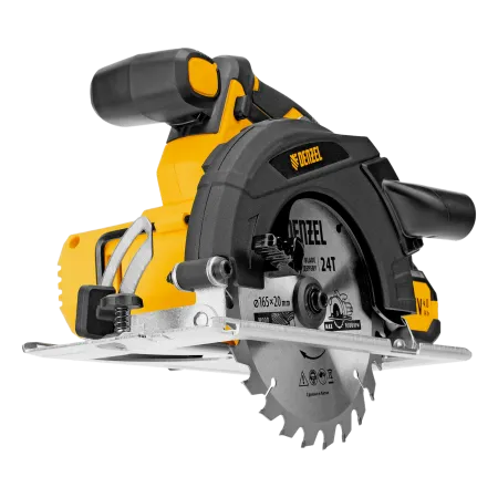 Пила циркулярная аккумуляторная DENZEL CCSH-20-165, 165 мм, Li-Ion, 20 В