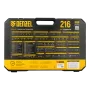 Набор инструментов DENZEL 1/2", 1/4", 3/8", CrV, S2, пластиковый кейс, 216 предметов