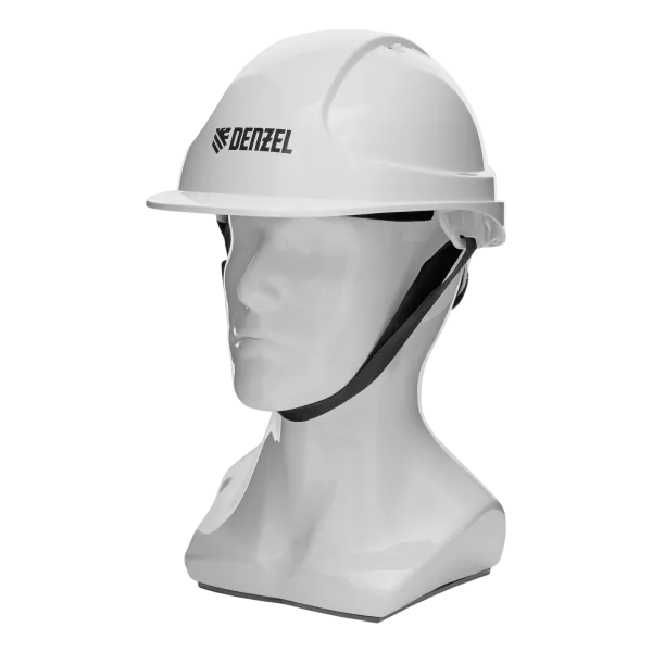 Каска защитная ударопрочная DENZEL ABS/PC, плавная регулировка, модель «Форвард» (К-05), белая