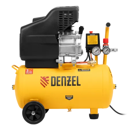 Компрессор воздушный DENZEL DC1500/24, 1.5 кВт, прямой привод, 24 литра, 220 л/мин