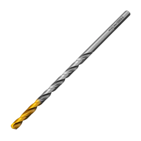 Сверло спиральное по металлу DENZEL 5,5 х 139 мм, Р6М5, Golden Tip, удлиненное