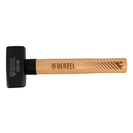 Кувалда DENZEL 1000 г, кованая головка, буковая рукоятка