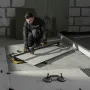 Плиткорез рельсовый DENZEL 1200х16мм, каретка на подш., стальная станина, усил. рукоятка-пенал