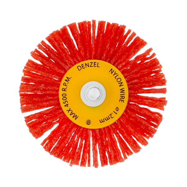 Щетка для дрели DENZEL, 65 мм, Плоская, со шпилькой, нейлоновая щетина