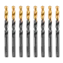 Сверло по металлу DENZEL 8,5 мм, HSS-Tin, Golden Tip, 8 шт.