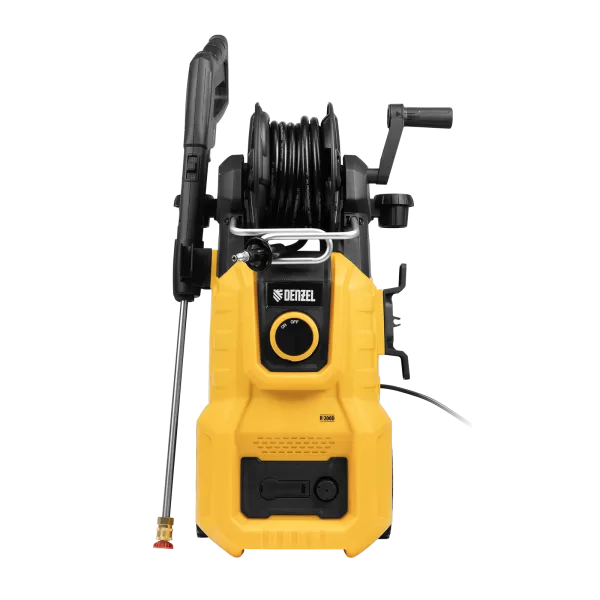 Моечная машина высокого давления DENZEL R-200D, 2400 Вт, 200 бар, 420 л/ч, с барабаном