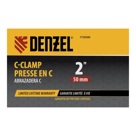 Струбцина G-образная DENZEL, 2", 50 мм