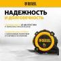 Рулетка DENZEL 31524 8м х 32мм, автоматич. фиксац., нейлон. покрытие, магнит. зацеп, двухстор. разметка