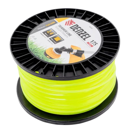 Леска для триммера DENZEL 96292 квадрат, 2,4мм х 175м, на DIN катушке FLEX CORD