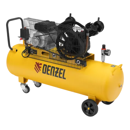 Компрессор воздушный DENZEL BCV2300/100, 2.3 кВт, ременный привод, 100 литров, 440 л/мин