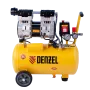 Компрессор безмасляный DENZEL DLS950/24, 950 Вт, 165 л/мин, ресивер 24 л, малошумный