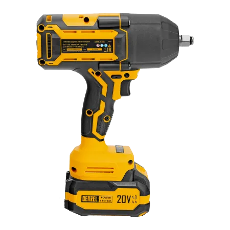 Гайковерт ударный аккумуляторный бесщет. DENZEL CIWH-BL-20-1000, Li-Ion, 20 В