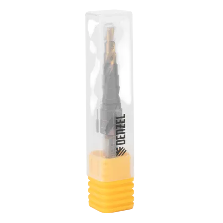 Сверло ступенчатое DENZEL 4-5-6-7-8-9-10-11-12 мм, Р6М5К5, 6-гр. хвостовик