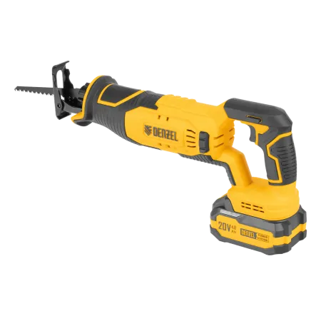 Пила сабельная аккумуляторная DENZEL RS-180,  Li-Ion, 20 В