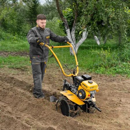 Мотоблок DENZEL DPT-270S, 7 л.с., ремен.сцеп, фрез 3х4, ШОМ, передачи 2В/1Н