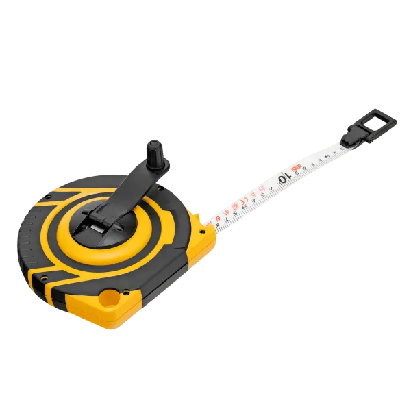 Рулетка геодезическая DENZEL 20 м х 15 мм, закрытый корпус, фиберглассовая лента