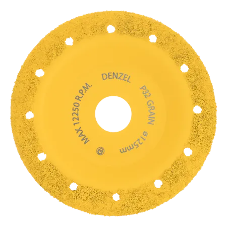 Чашка твердосплавная зачистная DENZEL, 125 мм, Наклонная, мелкое зерно #32