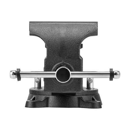 Тиски слесарные DENZEL BVH-150, 150 мм, поворотные, стальная направляющая, с наковальней