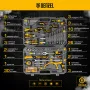 Набор инструментов DENZEL 1/2", 1/4", CrV, S2, пластиковый кейс, 100 предметов