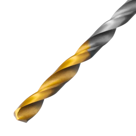 Сверло спиральное по металлу DENZEL 3,5 х 112 мм, Р6М5, Golden Tip, удлиненное, 2шт.
