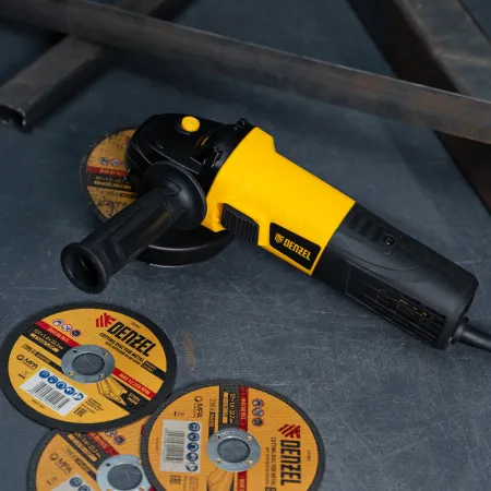 Машина шлифовальная угловая DENZEL AGD125-1000, 1000 Вт, 125 мм, 3000-10000 об/мин