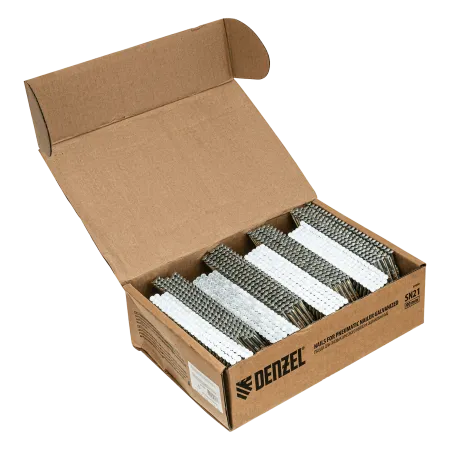 Гвозди DENZEL для пнев. нейлера (оцинк.), длина - 90 мм, диам. - 3,05 мм, 2000 шт.
