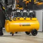 Компрессор безмасляный, малошумный DENZEL DLS 3300/100, 3300 Вт,3x1100, 100 л, 570 л/мин ,блок управления