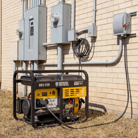 Генератор дизельный DENZEL DES-55E, 5,5 кВт, 230 В, 11 л, электростартер