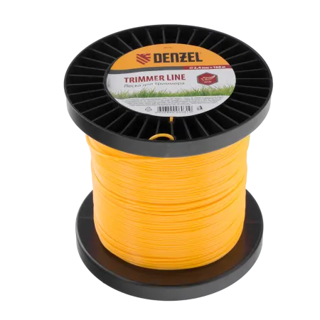 Леска для триммера DENZEL 96131, 2.4 мм x 160 м, звезда, на Din катушке