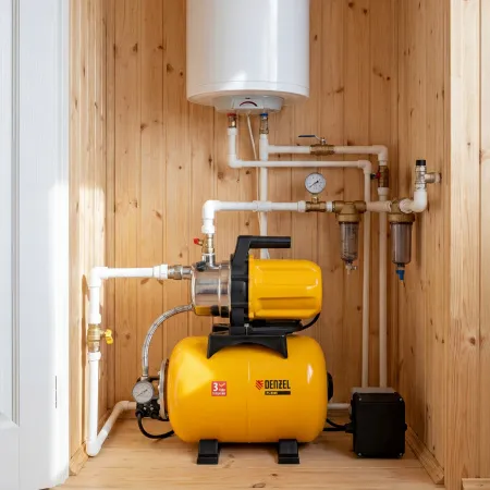 Насосная станция DENZEL PS800X, 800 Вт, 3200 л/ч, ресивер 24 л, высота подъема 38 м