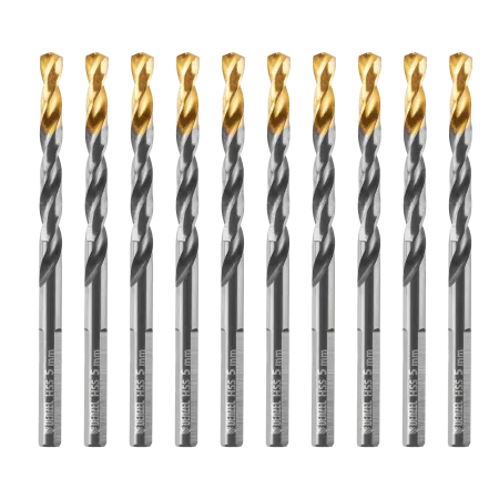Сверло по металлу DENZEL 5 мм, HSS-Tin, Golden Tip, 10 шт.