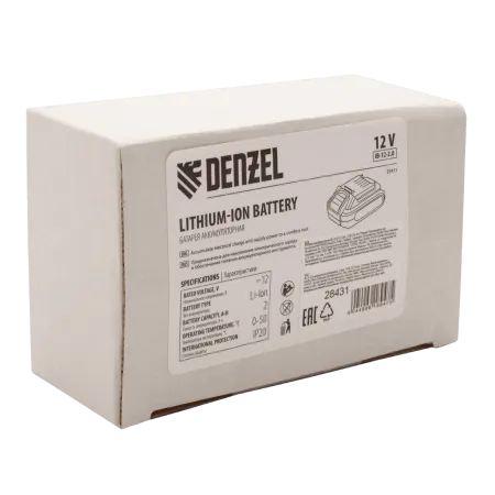 Аккумуляторная батарея DENZEL IB-12-2.0, Li-Ion, 12 В, 2.0 Ач