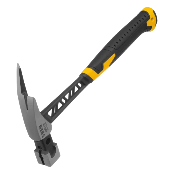 Молоток кровельщика DENZEL 600 г, цельнокованый, боек с магнитом, двухкомп. обрезин. рук-ка