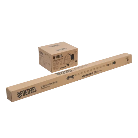 Триммер бензиновый DENZEL DT-52E, 52 см3, неразъемная штанга, электростартер, состоит из 2 частей