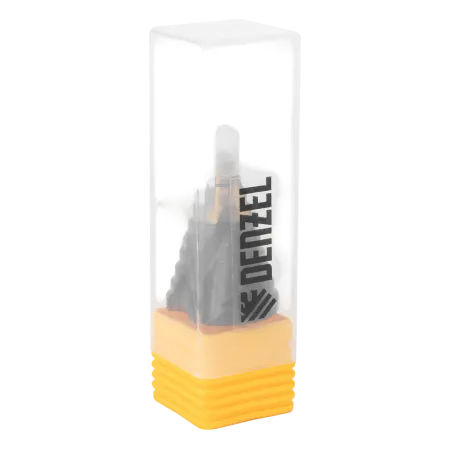 Сверло ступенчатое DENZEL, 9-12-15-18-21-24-27-30-33-36 мм, Р6М5, 6-гр. хвостовик