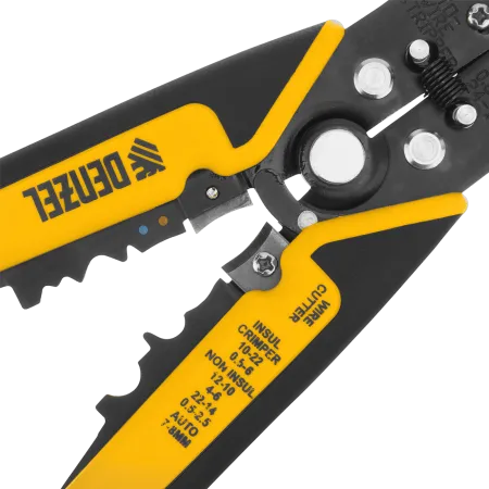 Щипцы для зачистки электропроводов DENZEL 0,2-6 мм2, функция обрезания проводов