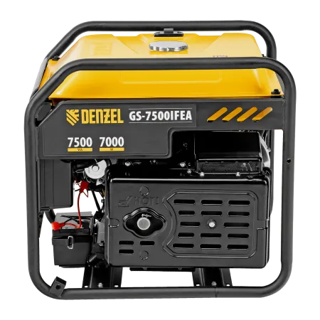 Генератор инверторный DENZEL GS-7500iFEA, 7,5 кВт, 230 В, открытый корпус, электростартер, ATS