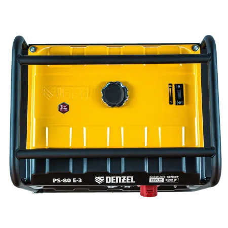 Генератор бензиновый DENZEL PS 80 E-3, 6.6 кВт, 400 В, 25 л, электростартер