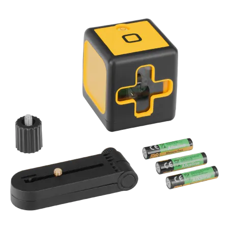 Лазерный уровень  DENZEL DQB, 30 м, зеленый луч, батарейки, сумка