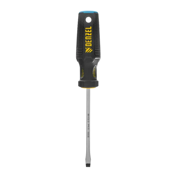 Отвертка DENZEL SL5x100 мм, S2, 3к рукоятка