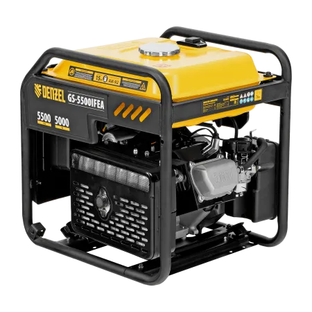 Генератор инверторный DENZEL GS-5500iFEA, 5,5 кВт, 230 В, открытый корпус, электростартер, ATS