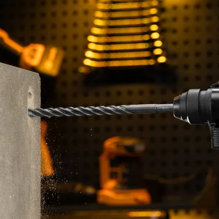 Бур по бетону DENZEL, цельная крестовая пластина, 12x265 мм, SDS PLUS